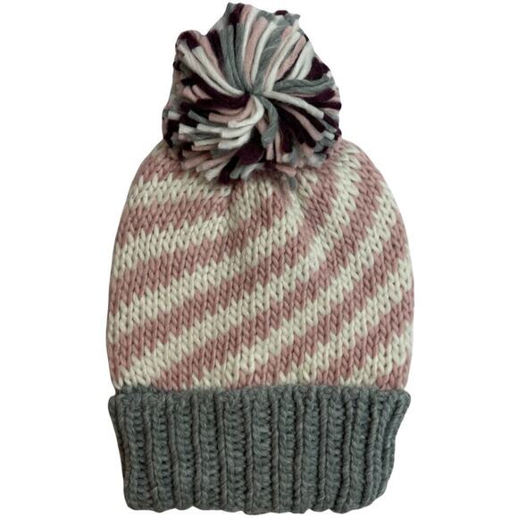 BP. Knit Pink Gray Winter Hat Women's One Size NWT - Picture 1 of 5